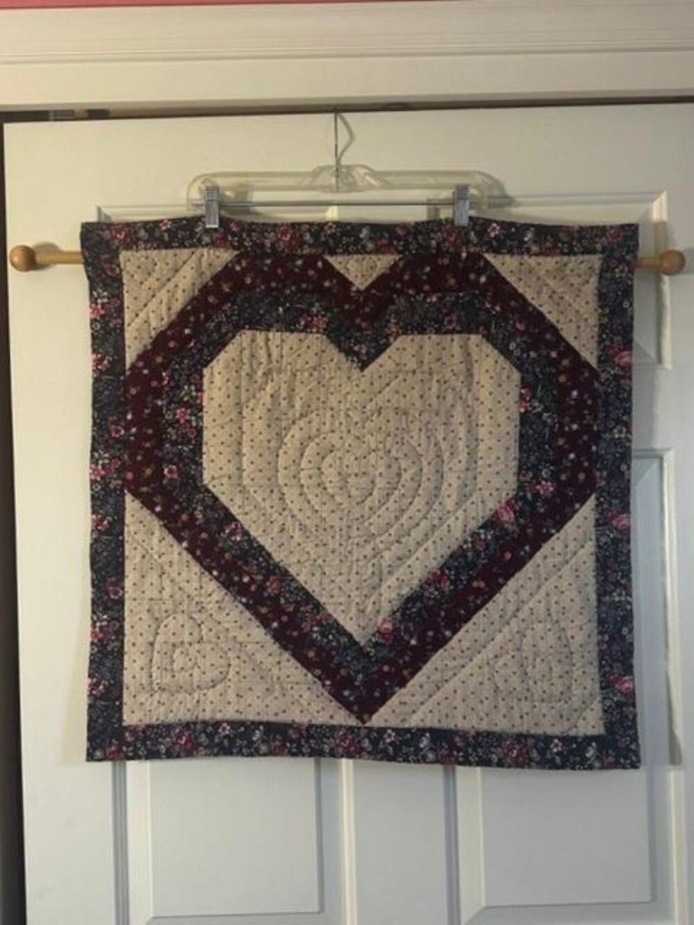 * 26"x26" Handmade Quilted Wall Hanging Heartland Style